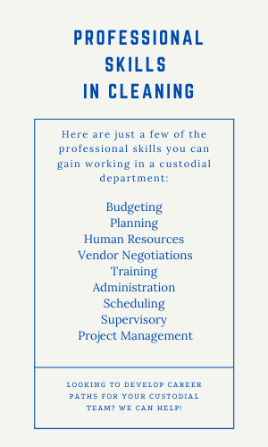 A list of professional skills you can acquire in the professional cleaning industry.